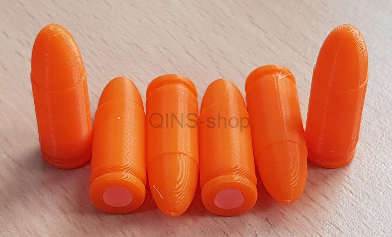 Náboj cvičný 9mm Luger plastový 3D